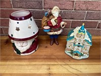 Vintage Santa Tea Lite, Church Lamp, Santa Claus