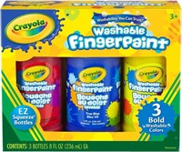 New Crayola 8-Ounce Primary Washable Fingerpaint