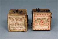 (2) Antique H.F. Neuss Pin Cubes