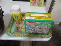 METAL CABBAGE PATCH KIDS LUNCH BOX WITH THERMOS