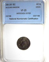 280-261 BC Antiochos I Soter NNC VF20 AE18