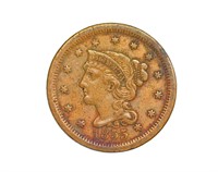 1855 Cent XF-AU