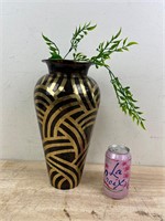 decorative vase with artificial plant stems
