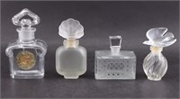 4 Perfume Bottles; Lalique