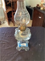 Vintage oil lamp 19” tall