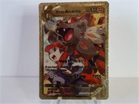 Rare Pokemon Gold Foil Hisuian Arcanine