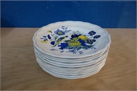 Rare Set of 10 Plates; Spode "Blue Bird" Copeland