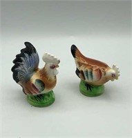 1950s Ceramic Rooster Chicken S&P