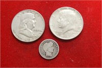 Lot of 3 90% Silver Coins