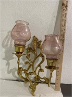 Brass Wall Candle Holder