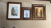 3 framed pictures