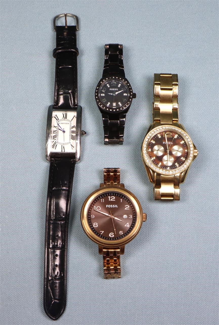 (3) Ladies Fossil Wrist Watches