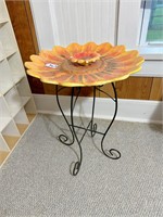 ceramic sun flower bird bath