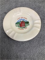 Vintage "Little Red Barn Canaan, IN" Adv. Ashtray