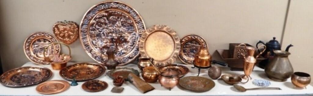 Copper Plaques, Vases, Pots & More