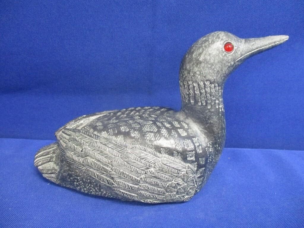 W E  W61  Stone Loon Sculpture