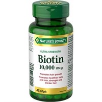 Nature's Bounty Biotin 45 soft gels, expires 08