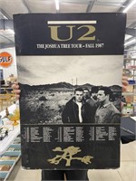 1987 U2 Cardboard Concert Poster