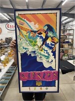 1990 Coors Light Surfing Framed Advertising