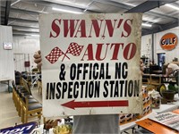 NC Inspection Station Metal Sign