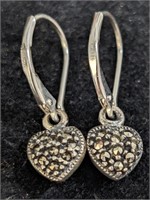 $140 Silver Marcasite Earrings (~weight 3g)