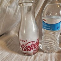 Rare Winfield Dairy Milk Bottle War Bonds Bottle!