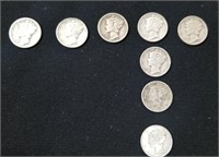 (8) MERCURY DIMES