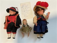 Antique vintage small dolls