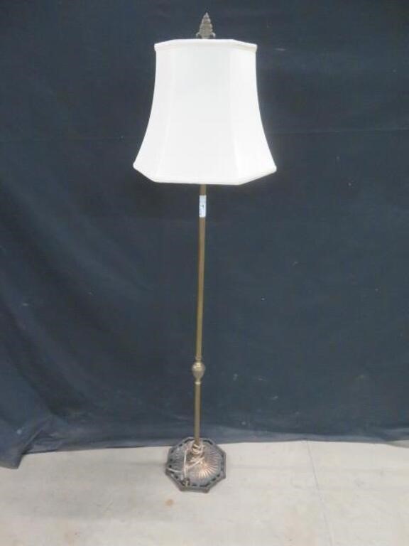 METAL 3-BRANCH FLOOR LAMP W/ SHADE