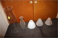 Light shades, oil lamp globe, hurricane