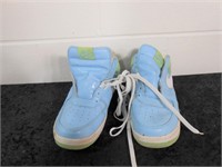 Pair of Nike Air Force 1 Blue & Green Sneakers