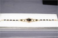 Turkish Style Black Onyx Bracelet- Marked 925