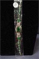 Turkish Style Emerald Bracelet- Marked 925