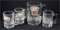 4 pc 1978 A & W Glass Mugs