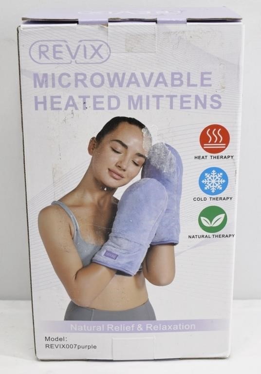 New REVIX007 Purple Microwaveable Heated Mittens