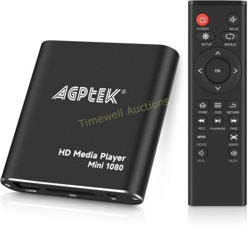 AGPtek HDMI Media Player  Black Mini 1080p
