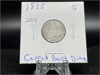 Capped Bust Dimes:  1835