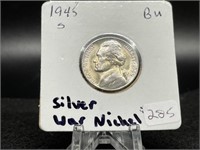 Jefferson Nickels:  1945-S Silver War Nickel