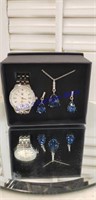 Gold coast watch necklace anr earing set