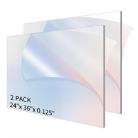 WISYOK 2 Pack 24''x36'' Clear Acrylic Sheet, 1/8''
