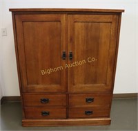 Oak Armoire Cabinet