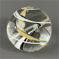 1.5" Handmade Borosillicate Razor Ribbon Marble