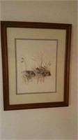 Bunnies Print in Frame