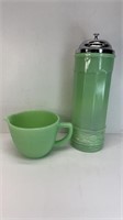 JADEITE MEASURING CUP & STRAW HOLDER