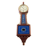 Federal style mahogany banjo clock