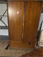 Wooden cabinets and contents