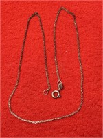 16in. Sterling Silver Necklace 1.38 Grams