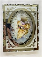 Glass Angel Desk Clock