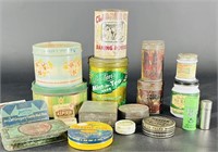 17 Antique Tins - As Shown