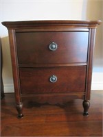 A Sheraton Revival Two Drawer Night Table